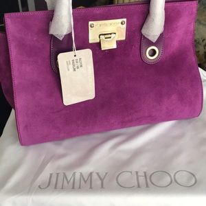 Jimmy Choo RILEY Madeline Suede Tote Bag